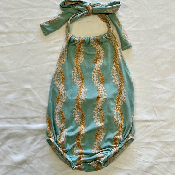 Maui Other - Stylish Kids Romper in Blue and Gold